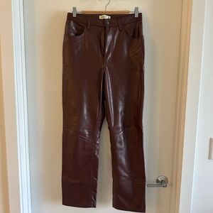 Abercrombie Brown Leather Women Pants
